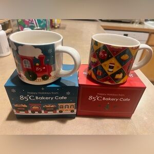 Festive Mug Set - Red and Blue